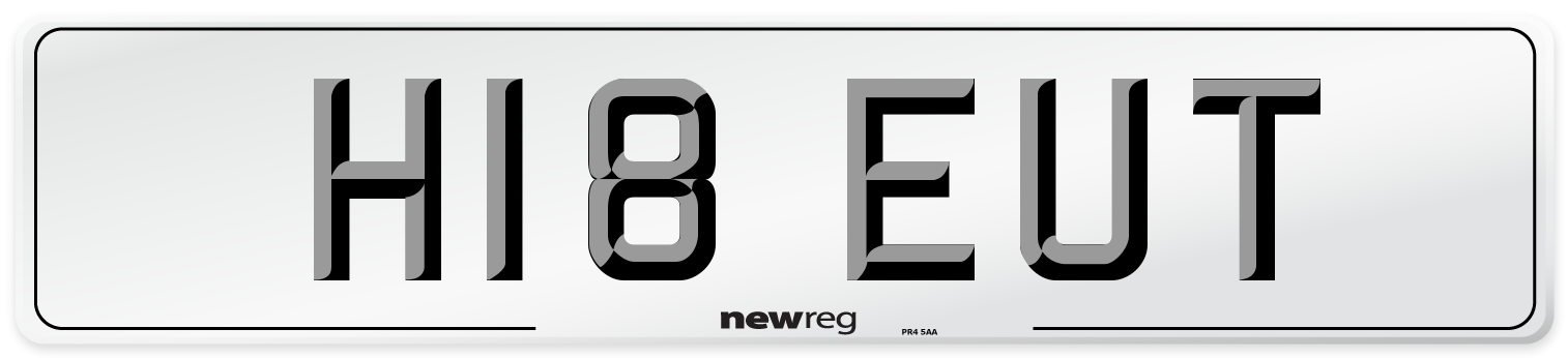 H18 EUT Number Plate from New Reg